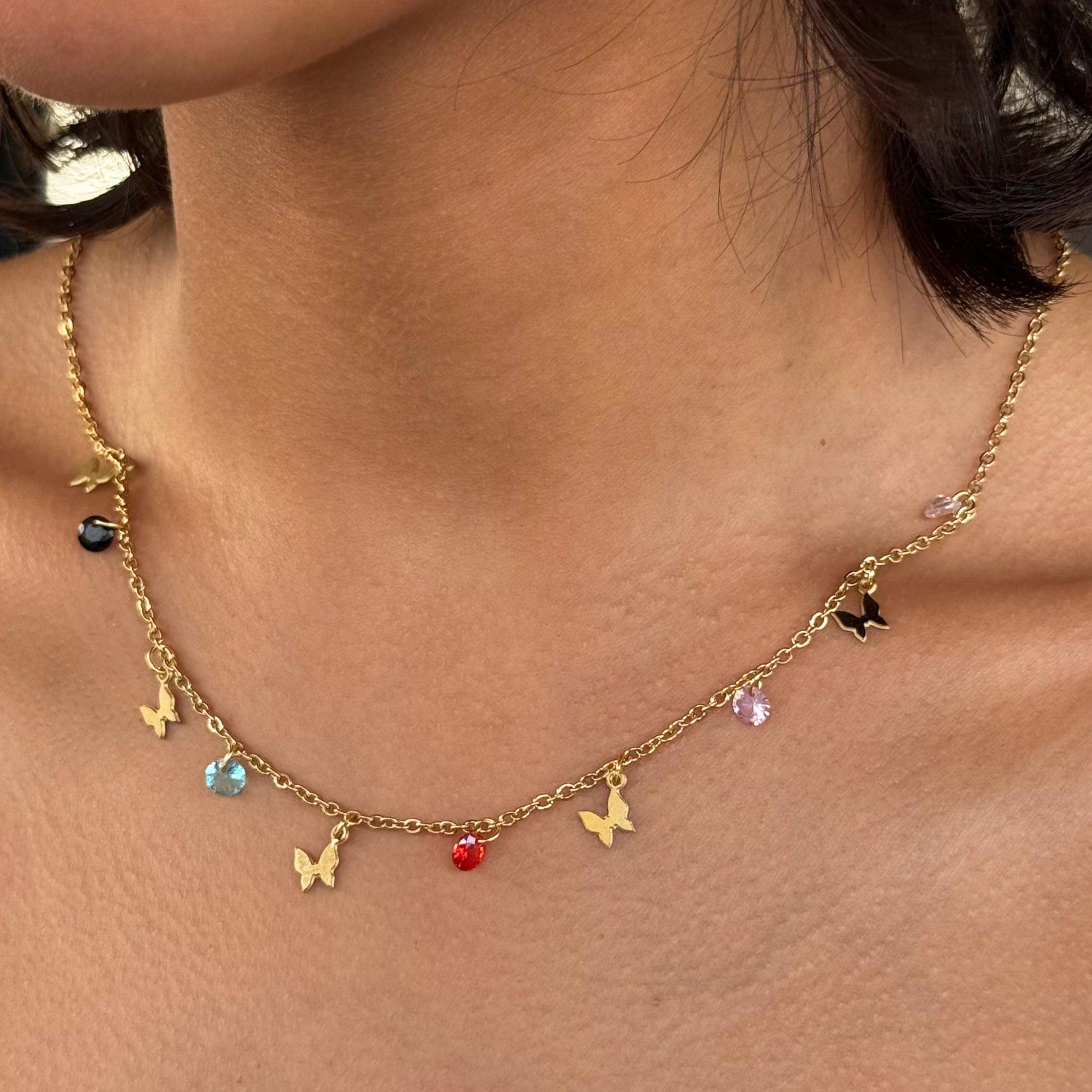 Collar Mariposas Coloridas