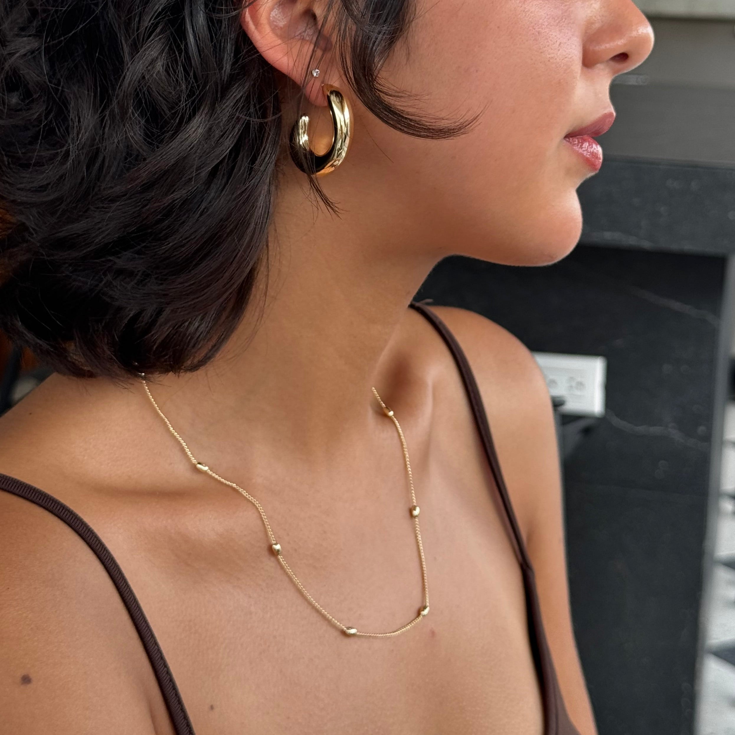 Collar Bolitas Ovaladas