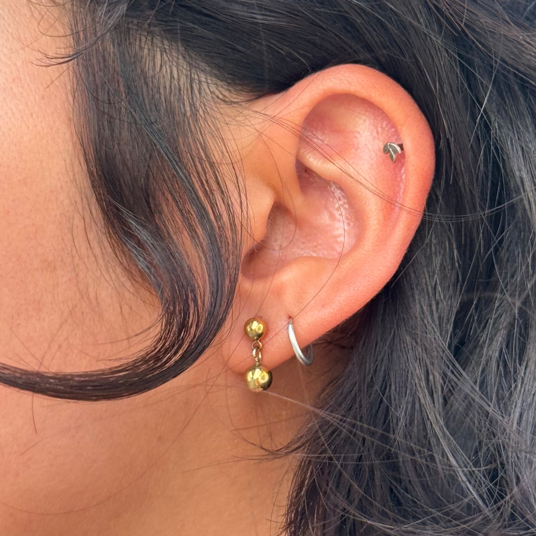 Aretes Minis Doble Drop