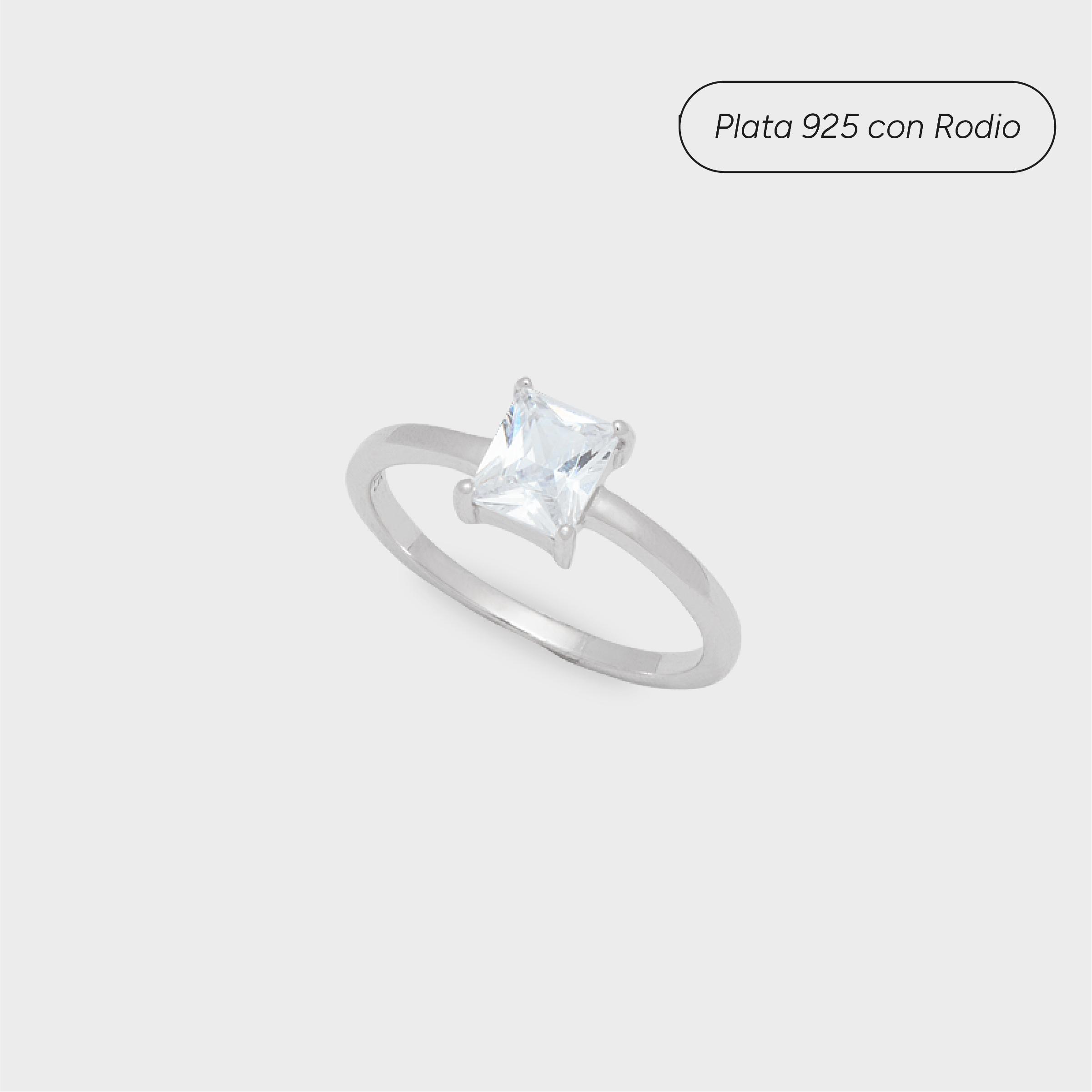 Anillo Solitario Radiante Small