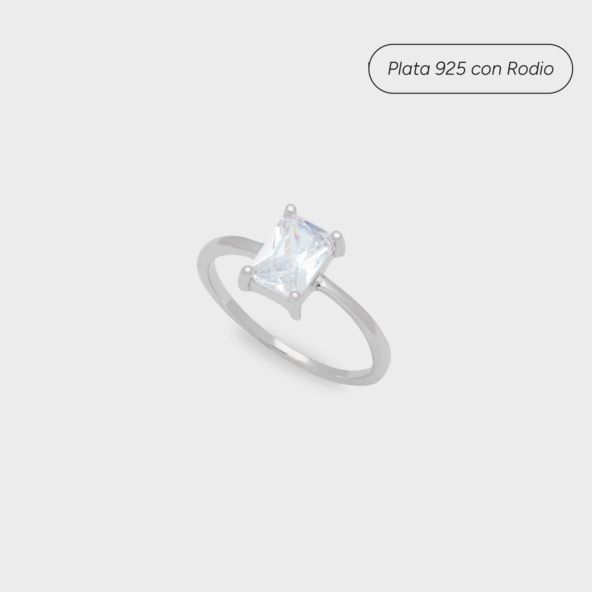 Anillo Solitario Radiante