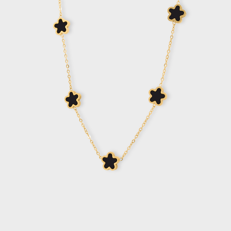Collar Flores Negras