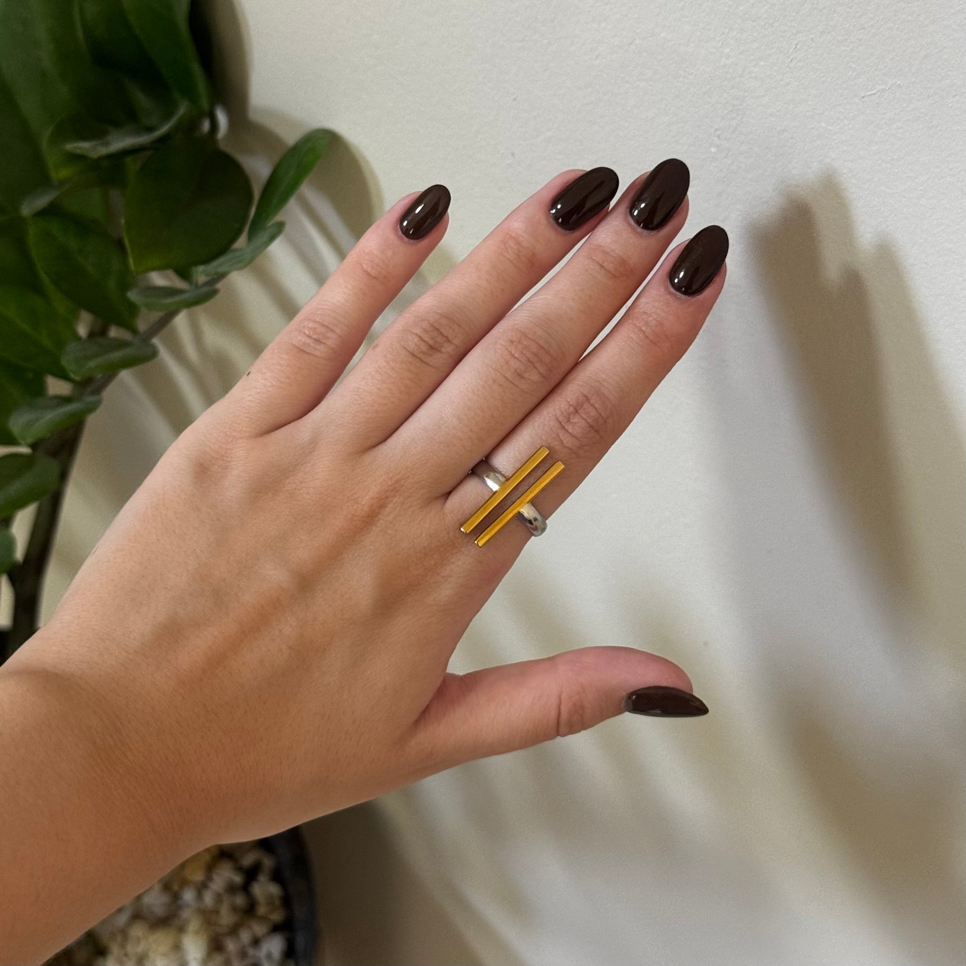 Anillo Lines Bicolor