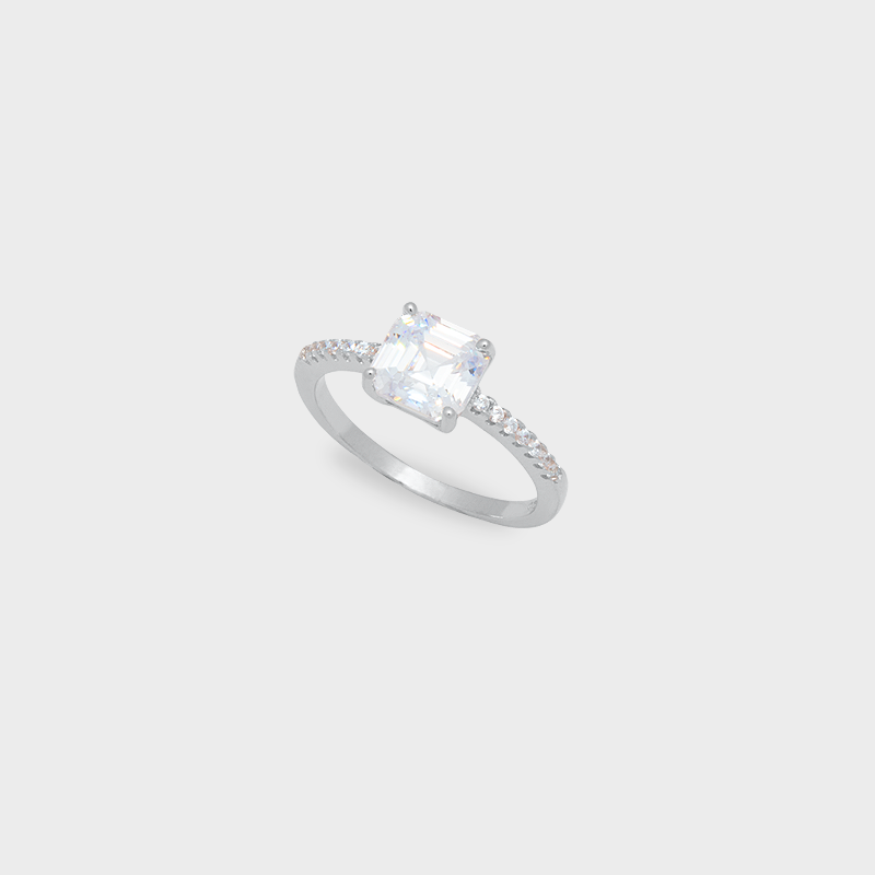Anillo Solitario Square Radiant