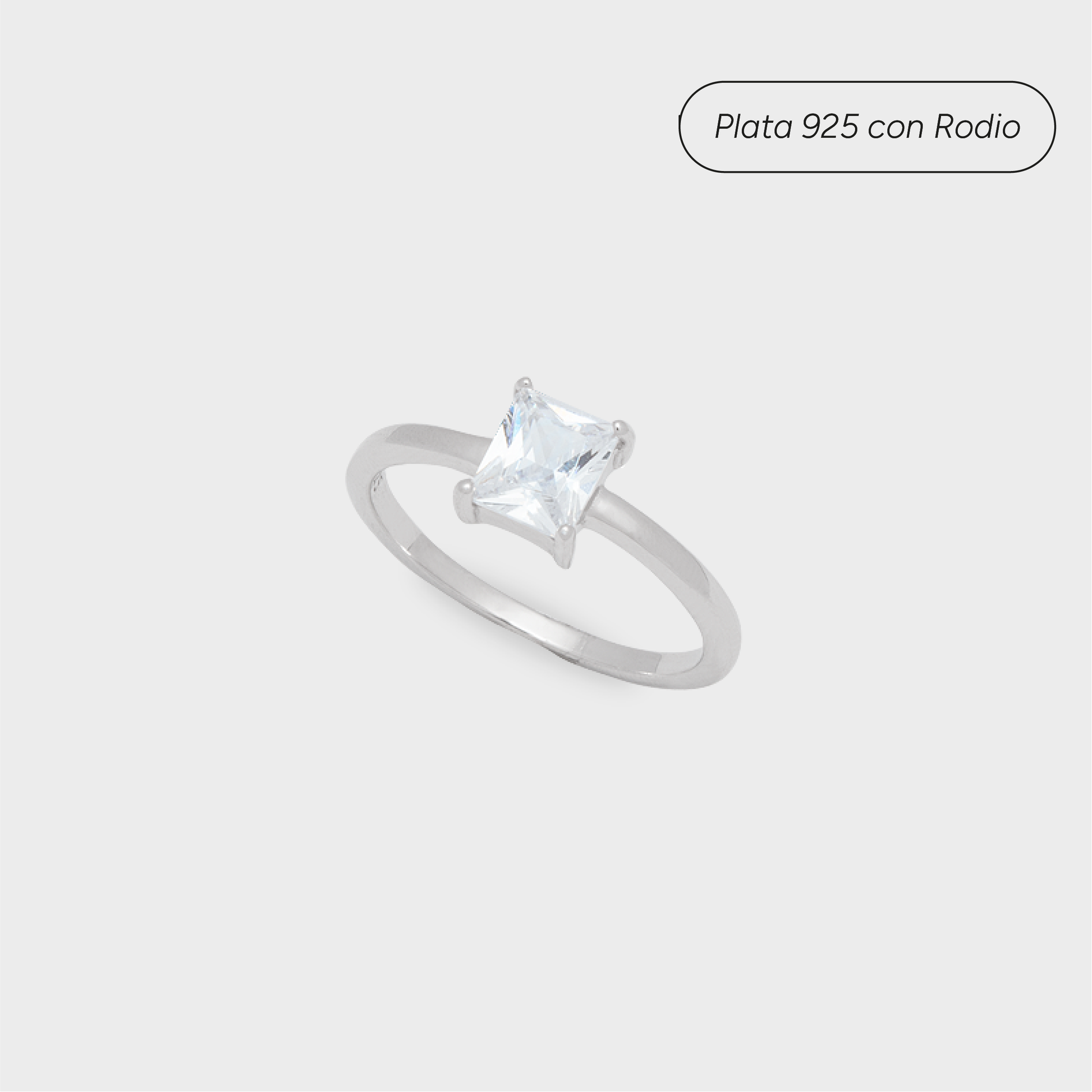 Anillo Solitario Radiante Small