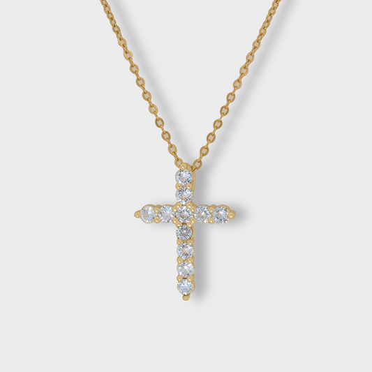 Cadena con Dije Cruz de Acero Inoxidable (TF2A042)