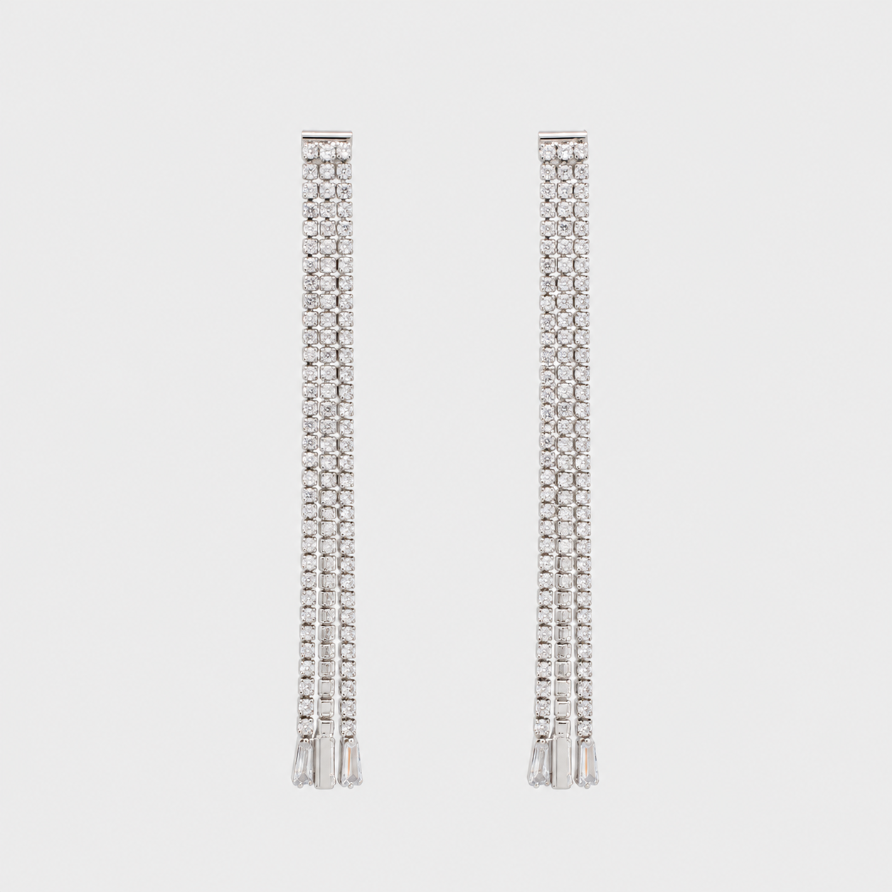 Aretes Silver Fringe