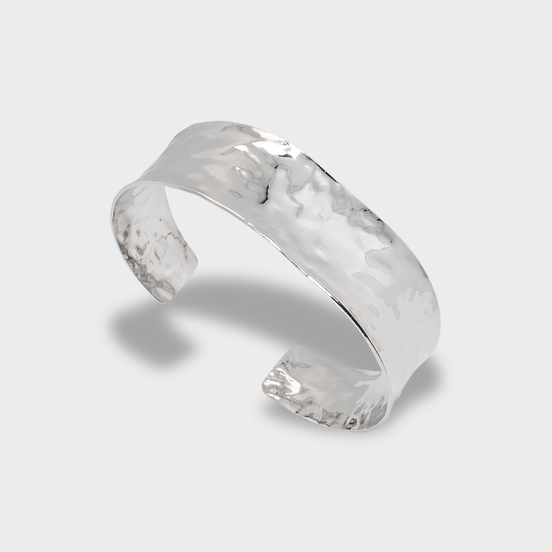 Brazalete Textura Plateada