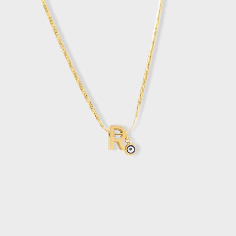 Collar Inicial + Ojo Turco