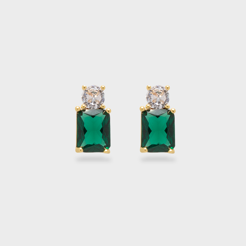 Aretes Circón Esmeralda