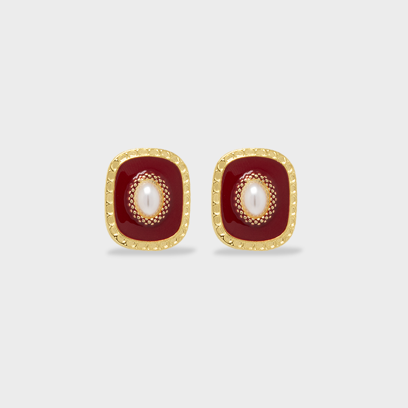 Aretes Burdeos Pearl