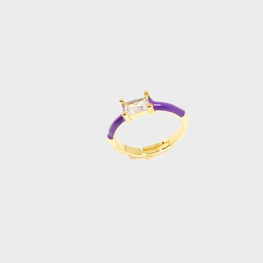 Anillo Ajustable Morado de Copper para Dama (TF1C039)